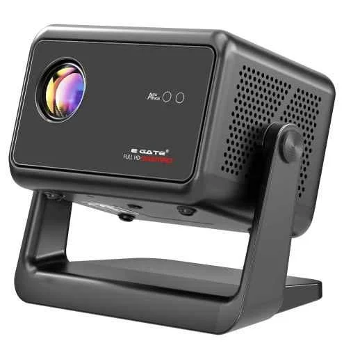 E Gate Duster 5X Pro | 100% Apps Certified Netflix, Prime | 100% Dust Proof | Fully Automatic Native 1080p Projector | Android 13 + Live TV | Voice-BT Remote, ScreenFree, 500 ISO, HDMI-ARC-Wi-Fi6