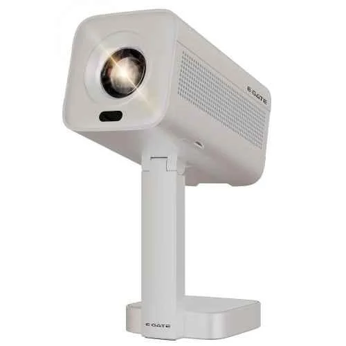 E Gate Atom 4X Automatic Projector 4k Ultra HD | Live TV | Android | Brightest 400 ISO | Native 1080p, Netflix, Prime | Precision Focus - Auto Keystone | USB-HDMI ARC+CEC | HDR+HLG | Wi-Fi 6-BT | E Gate