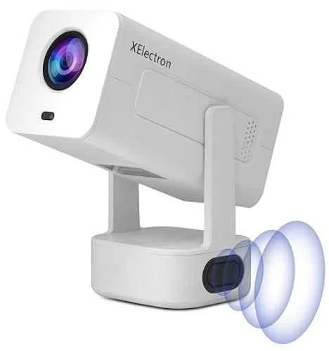 Xelectron Techno Plus 1920x1080p 9000lm White 4K Full HD Auto Keystone Projector with Android 13, Bluetooth5.4 & Wi-Fi 6