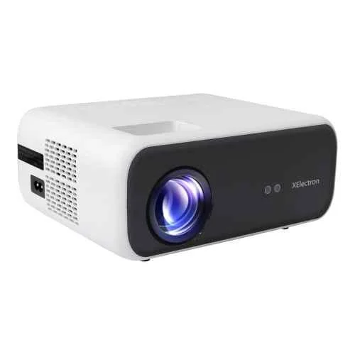 XElectron C9 Miracast 12600 Lumens Projector, Native Full HD 1080p, 4K Support, Wi-Fi + Bluetooth, Preloaded OTT, Built-in Speaker, 250 inch Screen (White)