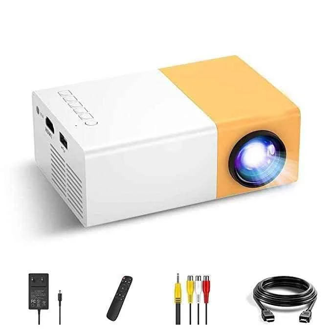Yoton UC500 3500 Lumens Portable Mini Home Theater LED Projector With Remote Controller, Support HDMI, AV, SD, USB Interfaces (Yellow)