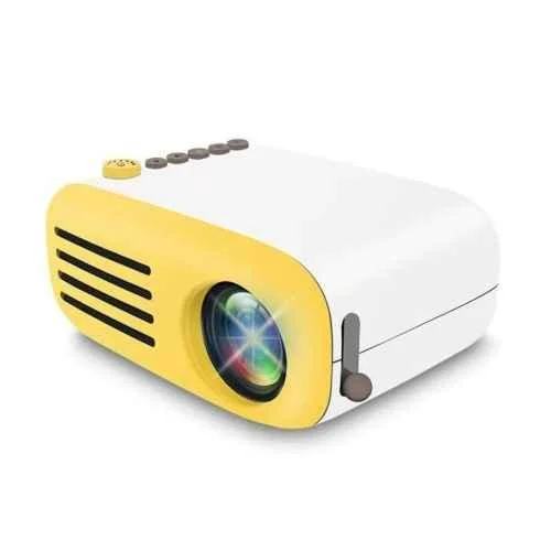 Tonzo 2000lm 1280x720p Yellow Mini LED Projector for Home Theater with 1 Year Warranty