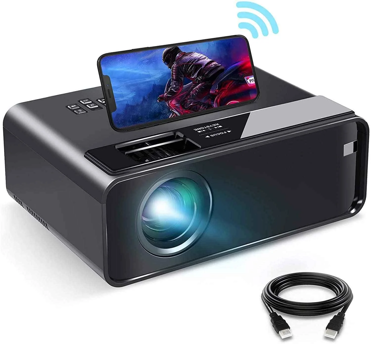 Yoton W13 7000 lm 1080p Wi-Fi Mini Projector with 200 inch Large Screen