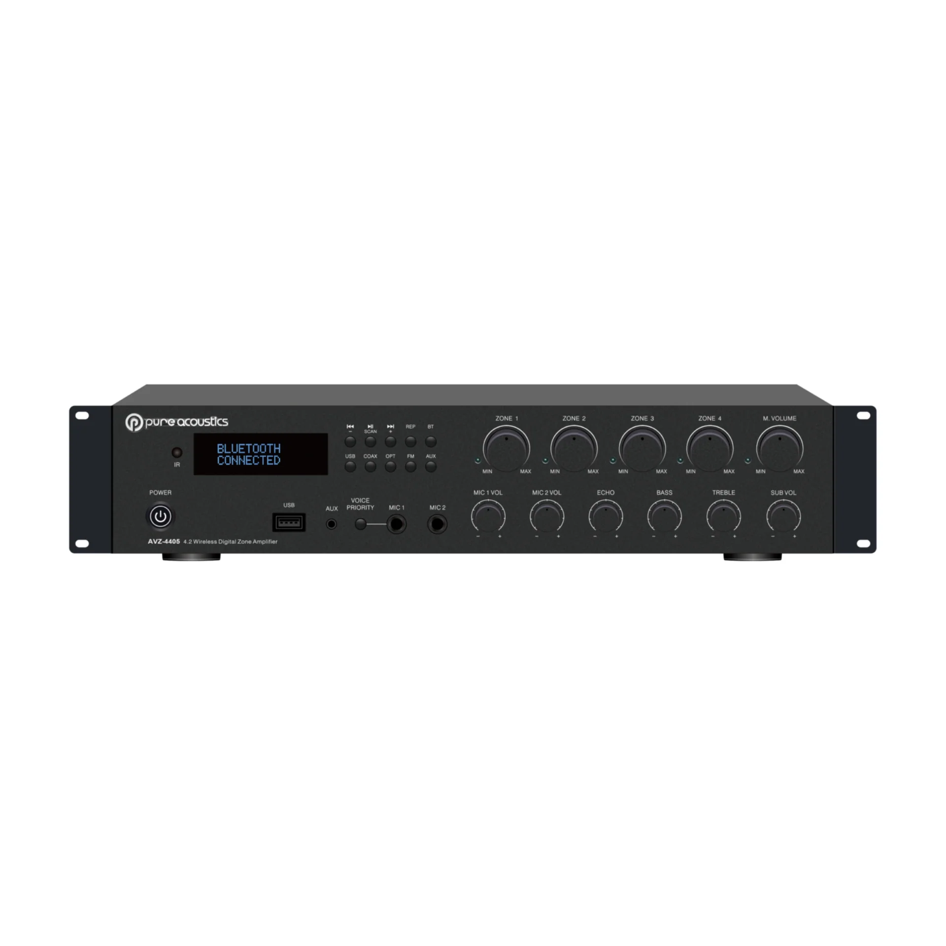 Pure Acoustics Maestra AVZ 4405 - 4 Zone Stereo Professional Power Amplifier