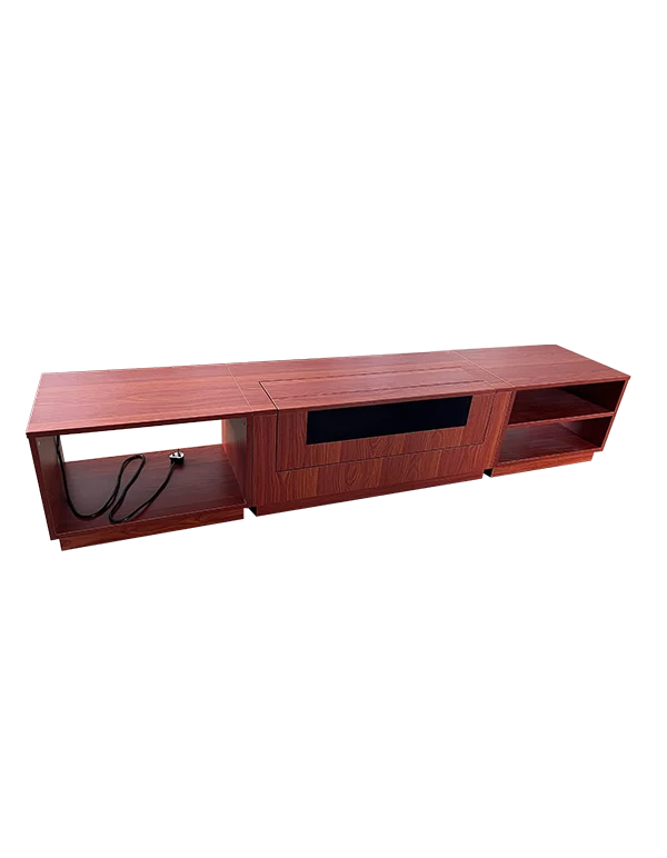 Melo Acoustics Stella-1000SE (Walnut Special Edition) - Electric AV Cabinet for Ultra Short Throw Projector