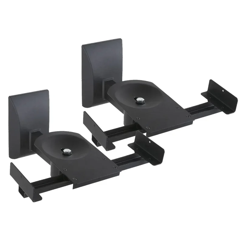 Techly ICA-SP SS201 Couple Bookshelf Speaker Wall Brackets up to 25kg Black (Pair)