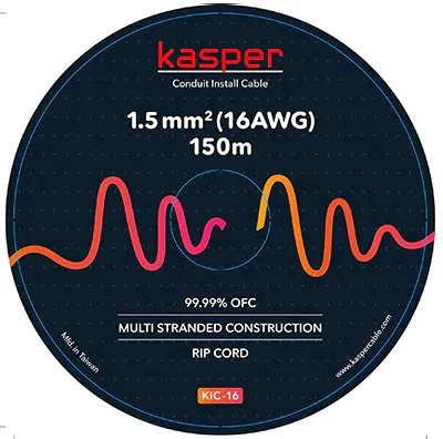 Kasper KIC-16/150 16AWG Speaker Cable (MATT WHITE)