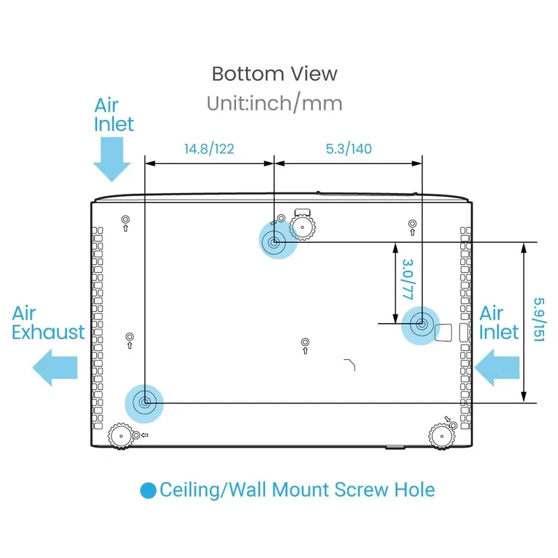 BenQ TH690ST 4LED 1080p HDR Short Throw Projector - view 4
