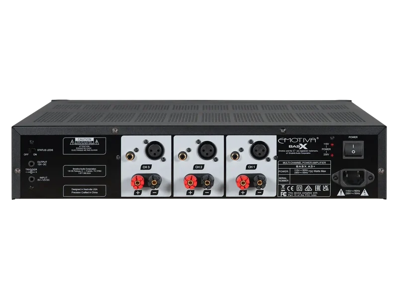 Emotiva BasX A3+ Three-Channel Power Amplifier - view 1