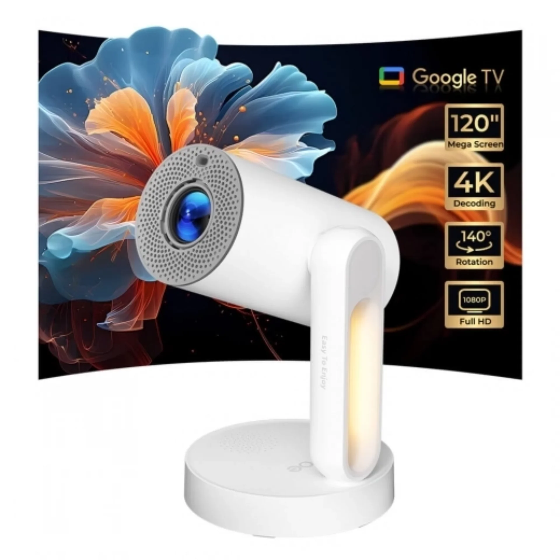 ETOE Starfish Plus - 300 Lumens 1080P Full HD DLP Google TV Smart Portable Projector