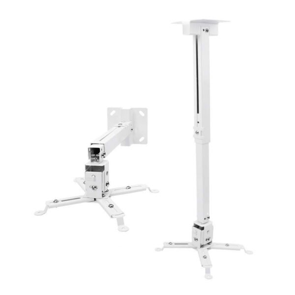 SAVSOL Heavy Duty Universal 6 Feet Projector Ceiling Mount & Wall Stand Bracket with Full Motion Adjustments LED/LCD (White SAV-524 Option (Weight Capacity-50 Kgs)