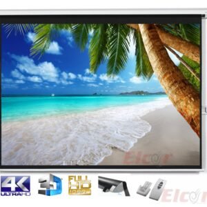 elcor motorised Projector Screen 120 inch Diagonal 8 ft. (W) x 6 ft. (H) - 120" Inch Diagonal 4:03 Aspect Ratio, in Ultra HD, 3D, 4K Technology