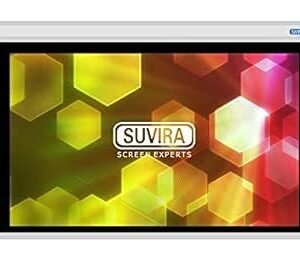 SUVIRA 84 Inch 4:3 Aspect Ratio Insta Lock/Auto Lock White Fabric Matte Manual Projection Screen for Classroom, Home Theater or Office (84 Inches, 4:3 Aspect Ratio