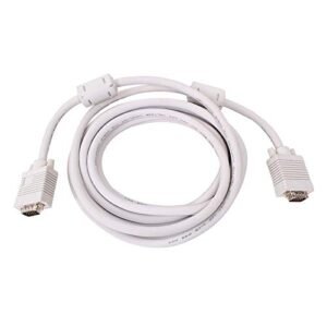 Terabyte Male To Male Vga Cable 5 Meter, Support Pc/Monitor/Lcd/Led, Plasma, Projector, Tft. Vga To Vga Converter Adapter Cable For Laptop, White