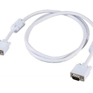 Terabyte 3 Meter Male to Male VGA Cable, Support PC/Monitor/LCD/LED, Projector, VGA to VGA Cable (White) 2