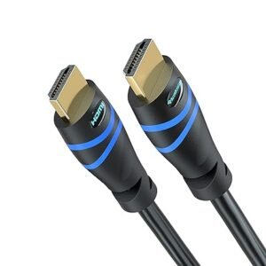 BlueRigger 8K HDMI 2.1 Cable (15FT, 8K 60Hz HDR, 4K 120Hz, High Speed 48Gbps with Ethernet, eARC, 3D, HDCP 2.3) - Compatible with PS5, Xbox, Roku, Apple TV, Switch, PC