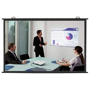 Moiz Map Type Projector Screen, 8 ft. (W) x 6 ft. (H) - 120" Inch Diagonal 4:03 Aspect Ratio, in Ultra HD, 3D, 4K Technology. 8 FT X 6 FT - 120" Inch