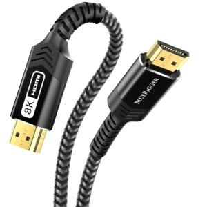 BlueRigger Ultra Series 8K HDMI to HDMI Cable with 48Gbps Speed, (10 Feet / 3 Meters) Supports 8K@60HZ, 4K@120HZ, 1080p FullHD, UHD/Ultra HD, 3D, High Speed with Ethernet, eARC, PS4, Xbox, HDTV