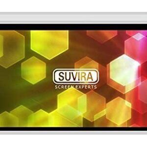 SUVIRA 100 Inch 4:3 Aspect Ratio Insta Lock/Auto Lock White Fabric Matte Manual Projection Screen for Classroom, Home Theater or Office (100 Inches, 4:3 Aspect Ratio)