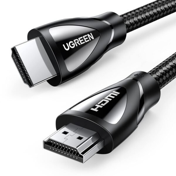 UGREEN 8K HDMI 2.1 Cable Ultra High Speed 48Gbps 4K 120Hz HDMI Braided Cord Dynamic HDR Vision HDR 10 eARC HDMI Cable Compatible with MacBook pro 2021 PS5 PS4 Xbox Roku UHD TV Blu-ray Projector 16FT