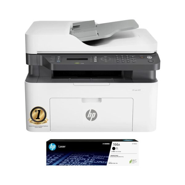 HP Laser MFP 1188Fnw, Wireless, Print, Copy, Scan, Fax, Monochrome Laser Printers, 40-Sheet Adf, Hi-Speed USB 2.0, Ethernet, Up to 21 Ppm, 150-Sheet Input Tray, 100-Sheet Output Tray, Black and White