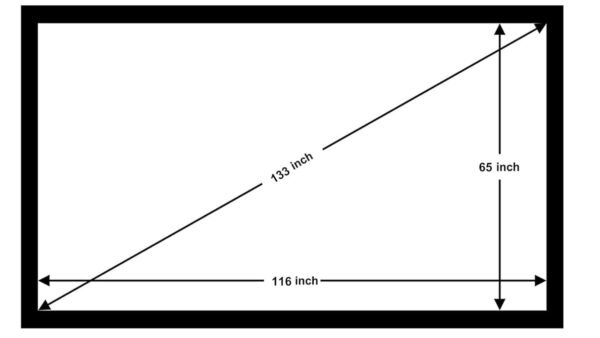 Inlight 150 Inches Diagonal in 16:9 Aspect Ratio Fixed Frame Projector Screen Active 3D-4K-8K Ultra HD Screen for Classroom, Office & Home Theater (White) (150 Inches Diagonal 16:9 Aspect Ratio) - Image 4