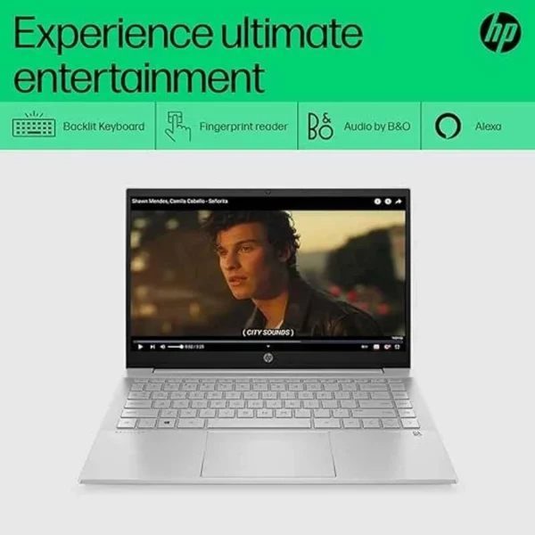 HP Pavilion 6K9C5PA Natural Silver Laptop with Intel 12th Gen i5-1235U U15/16GB DDR4/512GB SSD/Intel Iris Xe Graphics, Windows 11, Built-in Alexa & 14 inch Display, 14-DV2041TU - Image 2