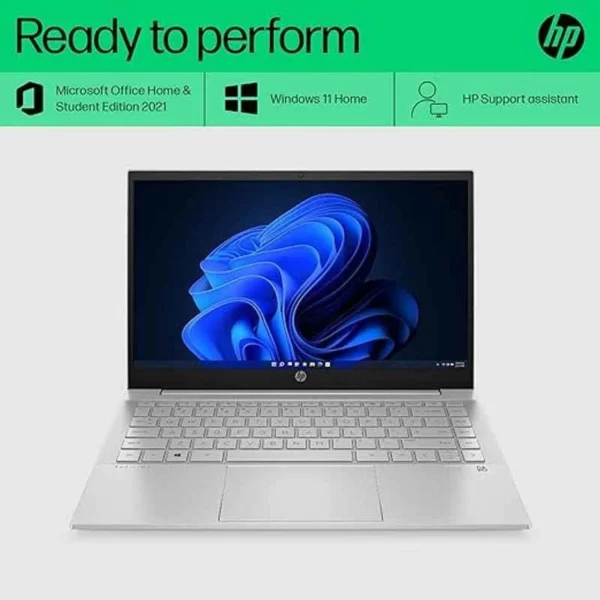HP Pavilion 6K9C5PA Natural Silver Laptop with Intel 12th Gen i5-1235U U15/16GB DDR4/512GB SSD/Intel Iris Xe Graphics, Windows 11, Built-in Alexa & 14 inch Display, 14-DV2041TU - Image 5