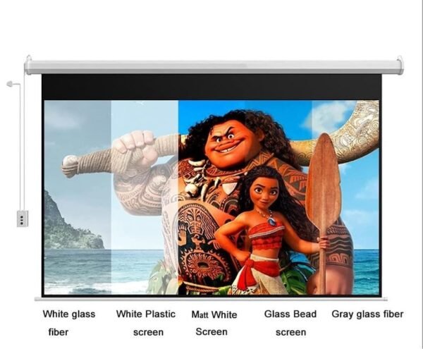 MOIZ Upgraded Cineview Home Theatre Motorised Projector Screen 100" Diagonal 4:3 Ratio Format 7 Feet-Width x 5 Feet-Height Supports Ultra HD-3D-4K Technology(White)#8 - Image 5