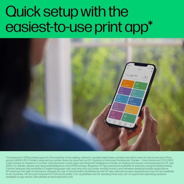 HP Ink Advantage 2878 Printer, Copy, Scan, WiFi, Bluetooth, USB, Simple Setup Smart App, Ideal for Home. - Image 6