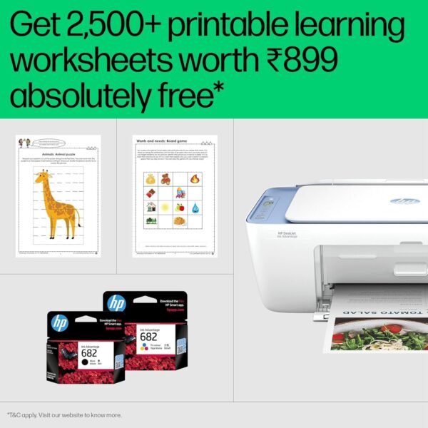 HP Ink Advantage 2878 Printer, Copy, Scan, WiFi, Bluetooth, USB, Simple Setup Smart App, Ideal for Home. - Image 4