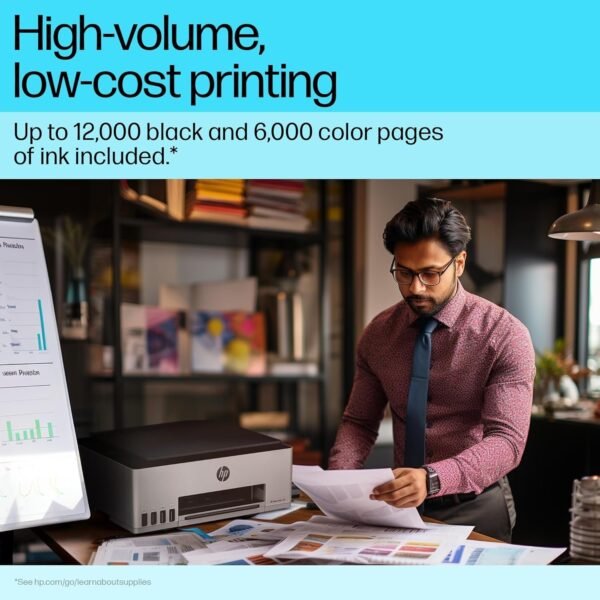 HP Smart Tank 580 Aio WiFi Colour Wireless Solid Ink Printers with 1 Extra Black Ink Bottle (Upto 8000 Black & 6000 Colour Prints) + 1 Year Extended Warranty with PHA Coverage -Print, Scan & Copy - Image 2