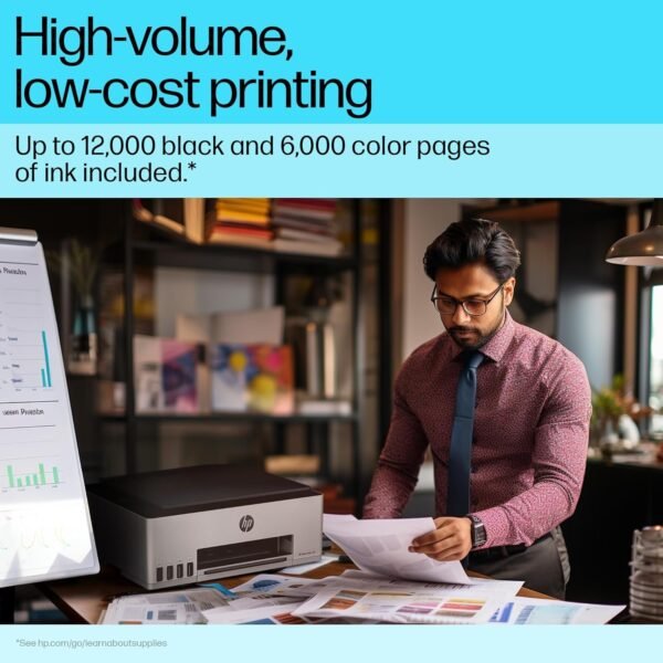 HP Smart Tank 580 Aio WiFi Colour Wireless Solid Ink Printers with 1 Extra Black Ink Bottle (Upto 8000 Black & 6000 Colour Prints) + 1 Year Extended Warranty with PHA Coverage -Print, Scan & Copy - Image 2