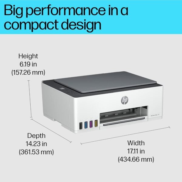 HP Smart Tank 580 Aio WiFi Colour Wireless Solid Ink Printers with 1 Extra Black Ink Bottle (Upto 8000 Black & 6000 Colour Prints) + 1 Year Extended Warranty with PHA Coverage -Print, Scan & Copy - Image 5