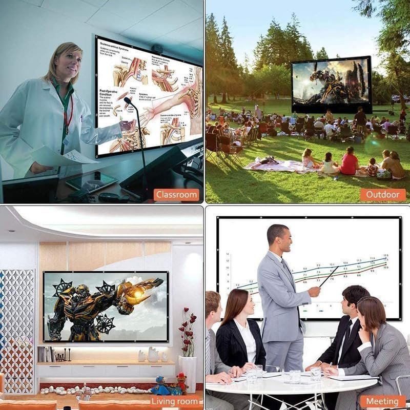 MOIZ Cineview Series 84 Inches Diagonal Tripod Type Projector Screen, Supports UHD, 3D and 4K Ready Technology-(6ft x 4ft, 4:3 Aspect Ratio) Recently launched - Image 4