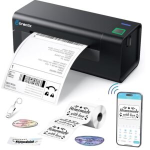 BRONTIX Bluetooth Thermal Printer 4x6 inch Label for Business | Bluetooth inkless Printer | | 203 DPI | Barcode Printer Machine | Label Printer Machine